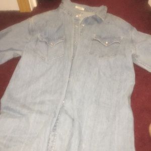 Jean button down